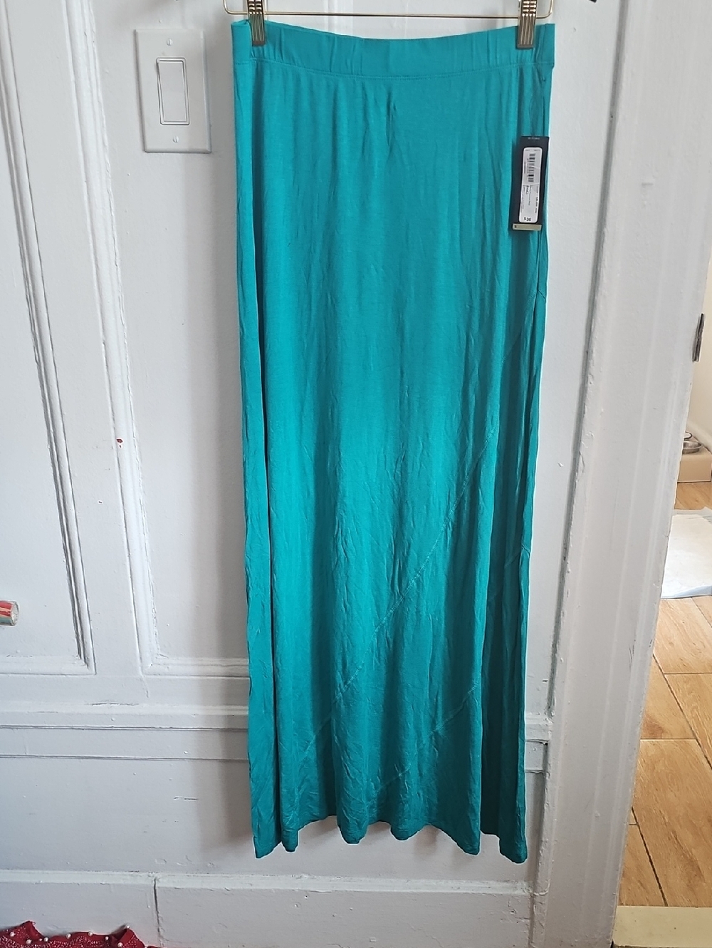 Worthington Teal Maxi Skirt - Pull-On Flowing Silhouette